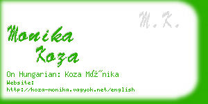 monika koza business card